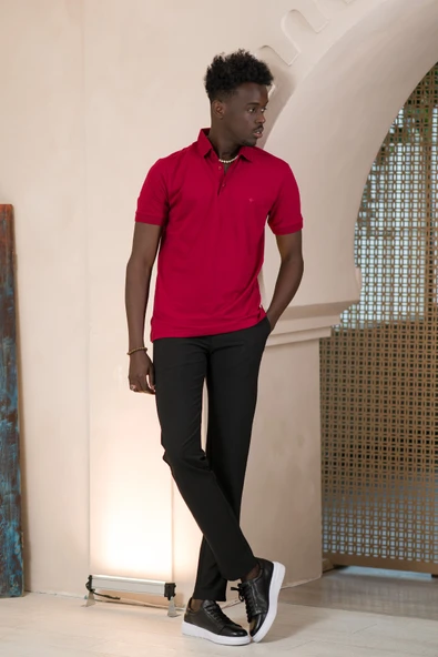 Paul Martin Örme Polo Yaka Regular Fit Pamuklu Ve Likralı T-shirt ürün görseli 1