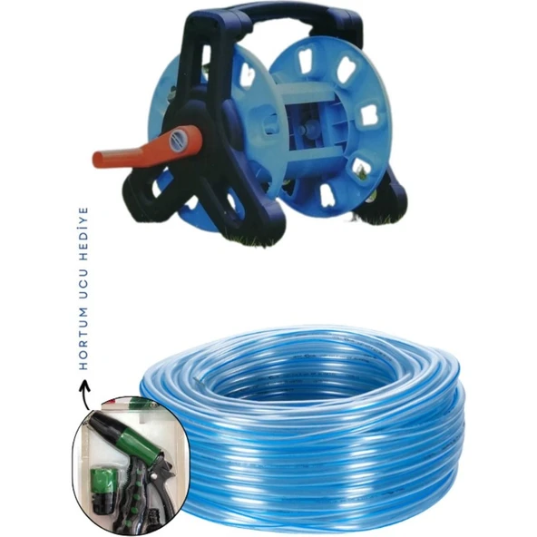 Taflan Tf6230 Hortum Makarası, Şeffaf Silikonlu Hortum 1/2" 10 Metre Ve 2 Fonk. Uç ürün görseli 1
