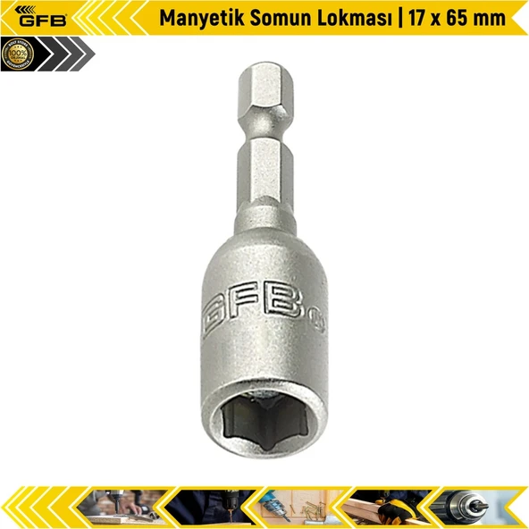 Gfb Manyetik Somun Lokması | 17 X 65 Mm ürün görseli 1