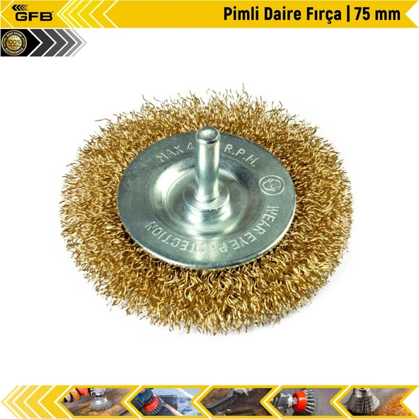 Gfb Pimli Daire Fırça | 75 Mm ürün görseli 1