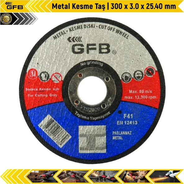 Gfb Metal Kesme Taş | 300X3.0X25.40 Mm ürün görseli 1
