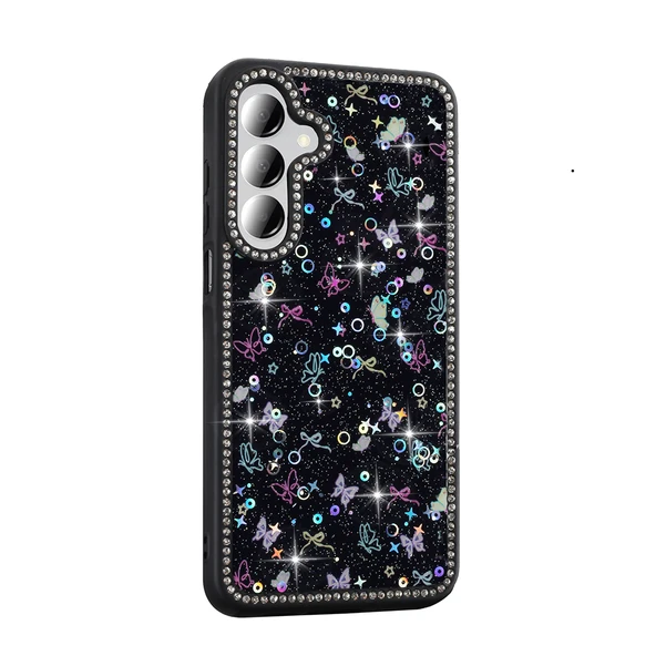 Gpack Samsung Galaxy A26 uyumlu Kılıf Simli ve Taşlı Dizayn Azra Kapak ürün görseli 1