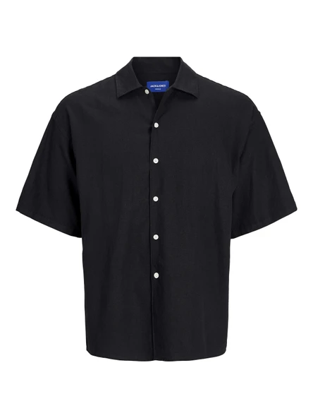 JACK JONES Erkek Geniş Kesim Keten Gömlek 12271066 ürün görseli 1