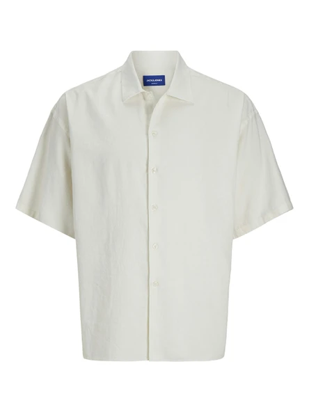 JACK JONES Erkek Geniş Kesim Keten Gömlek 12271066 ürün görseli 1