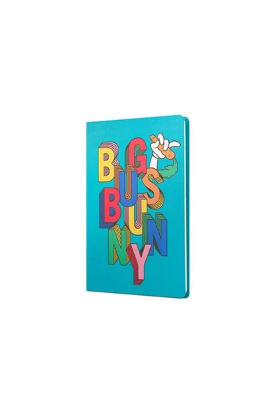 Mabbels Sert Kapak Butik Defter Looney Tunes Bug Bunny Mavi 80 YP 15x21 DFT-388098 ürün görseli 1