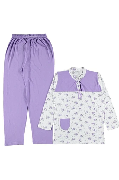 Elise Mood Tasarım Model Yazlık Uzun Kol Kadın Pijama Takımı M/XXL ürün görseli 1
