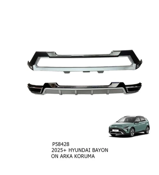 Hyundai Bayon Ön ve Arka Tampon Koruma Difüzör Seti 2025+ İthal ürün görseli 1