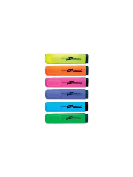 Scrikss Fosforlu Highlighter Canlı Renkler 6'lı Kalem Seti (SH712) ürün görseli 1