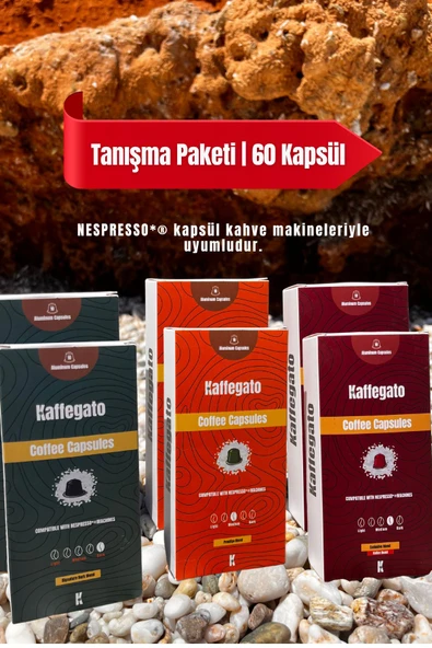 Kaffegato Kahve Kapsülü 6'lı Tanışma Paketi (60 Adet) ürün görseli 1
