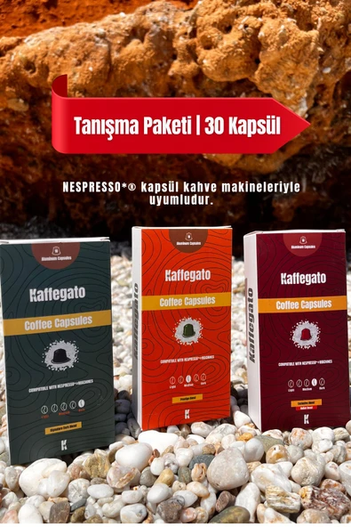 Kaffegato Kahve Kapsülü 3'lü Tanışma Paketi (30 Adet) ürün görseli 1