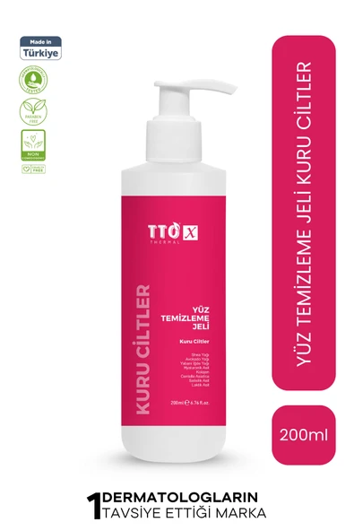 TTO-X Yüz Temizleme Jeli Kuru Ciltler İçin 200 ml ürün görseli 1