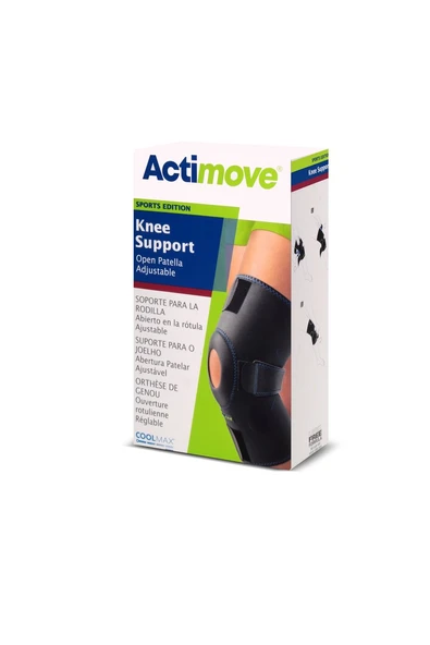 Actimove Diz Desteği Açık Patella Ayarlanabilir Siyah Renk ürün görseli 1