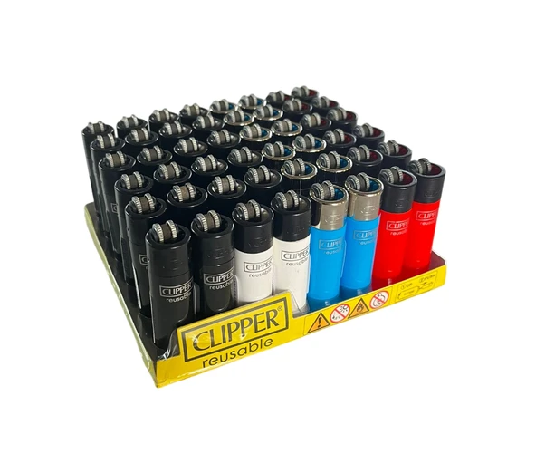 Clipper Pocket Renkli Taşlı Çakmak 48 Adet 4610 ürün görseli 1