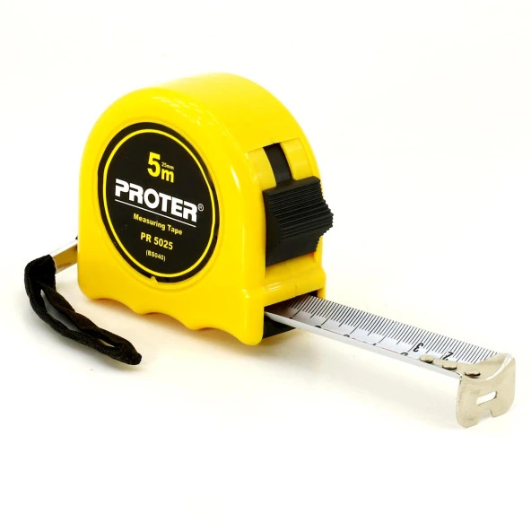 Proter Stoplu Çelik Şerit Metre 5 Metre x 25 mm Askı Aparatlı ürün görseli 1