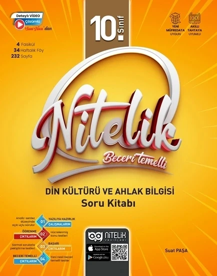 Nitelik 10.Sınıf Beceri Temelli Din Kültürü Soru Kitabı Yeni ürün görseli 1