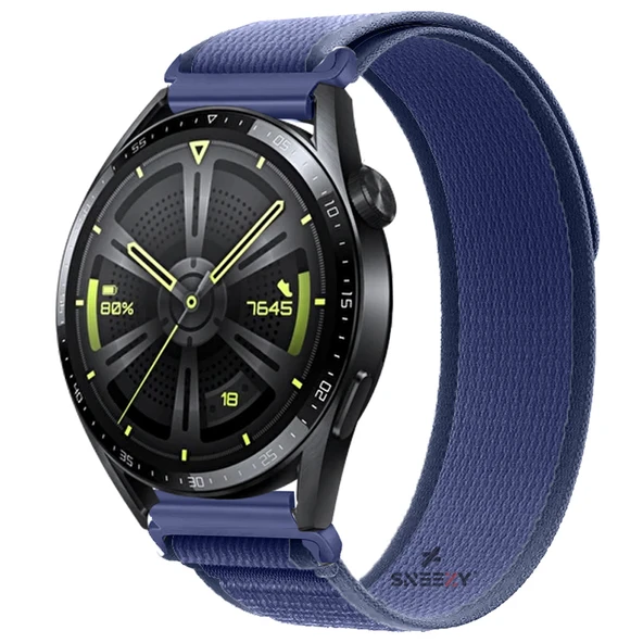 Samsung Galaxy Watch 46mm R800 – Watch 3 45mm R840 22mmUyumlu Wander Trail Loop Kordon  Lacivert ürün görseli 1