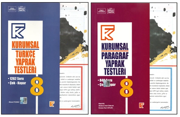 KURMAY 8. SINIF KURUMSAL TÜRKÇE YAPRAK TEST+KURUMSAL PARAGRAF YAPRAK TEST (2 KİTAP) ürün görseli 1