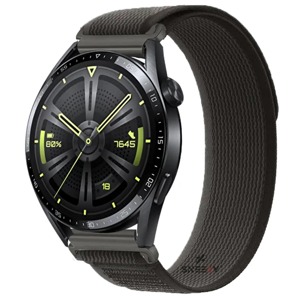 Huawei Watch GT2 Elite-Sport-Classic 46mm-GT2 Pro 22mmUyumlu Wander Trail Loop Kordon  Siyah ürün görseli 1