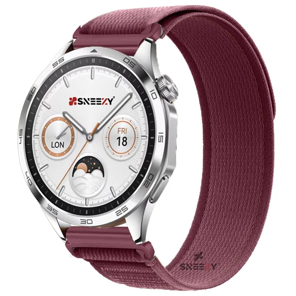 Huawei Watch GT4 46mm Uyumlu Kordon Trail Loop Yumuşak Kumaş Kordon  Kırmızı ürün görseli 1