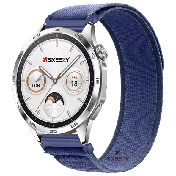Huawei Watch GT5 46mm Uyumlu Kordon Trail Loop Yumuşak Kumaş Kordon  Lacivert ürün görseli 1