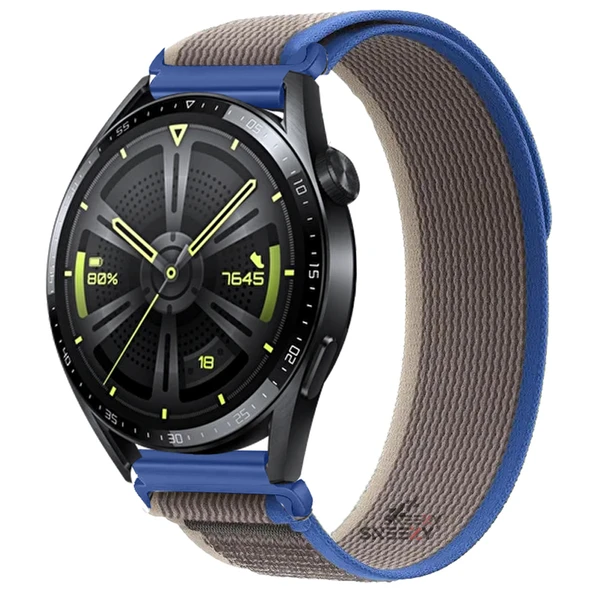 Huawei Watch GT2 Elite-Sport-Classic 46mm-GT2 Pro 22mmUyumlu Wander Trail Loop Kordon  Mavi ürün görseli 1