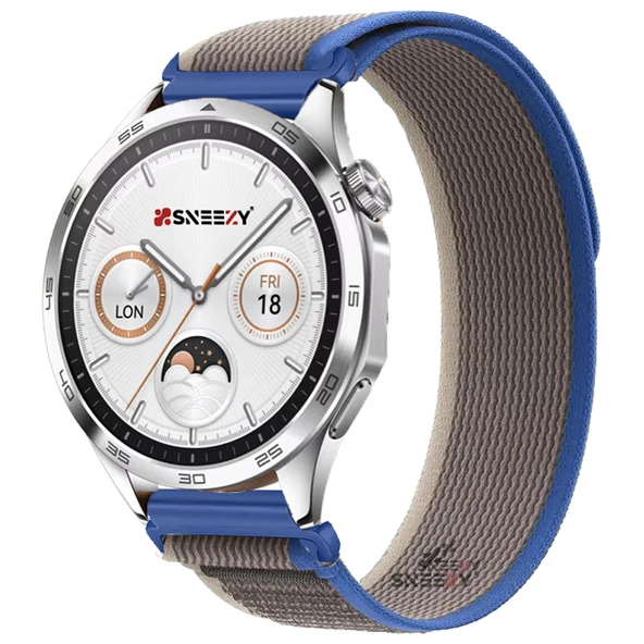 Huawei Watch GT4 46mm Uyumlu Kordon Trail Loop Yumuşak Kumaş Kordon  Mavi ürün görseli 1