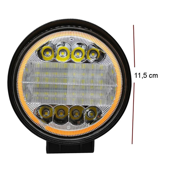 Space Sis lambası yuvarlak kırmızı angelli 12-24v adet/ LASS311 ürün görseli 1