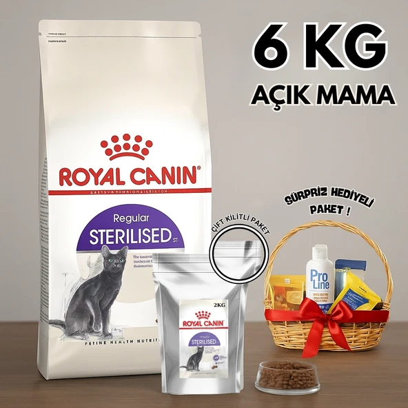 Royal Canin Sterilised'37 Kısırlaştırılmış Kedi Maması 6 kg Açık Mama SKT:06/2027 SÜRPRİZ HEDİYELİ ürün görseli 1