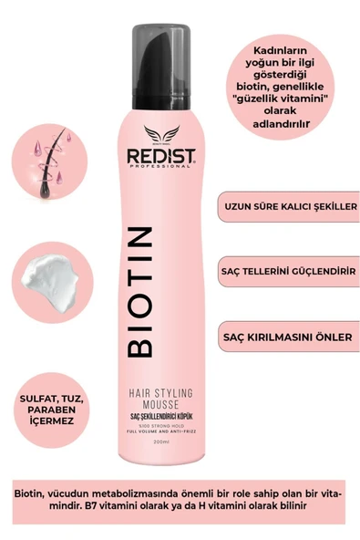 Redist Saç Köpüğü Biotin 200 ml - Resim 2