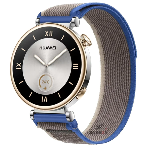 Huawei Watch GT4 41mm Uyumlu Kordon Trail Loop Cırtlı Yumuşak Kumaş Şık Kordon  Mavi ürün görseli 1