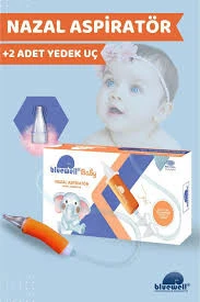 Bluewell Nazal Burun Aspiratörü +2 Adet Aspiratör Yedek Uç Bebek Burun Temizleyici Otribebe Bruno Baby Uyumlu ürün görseli 1