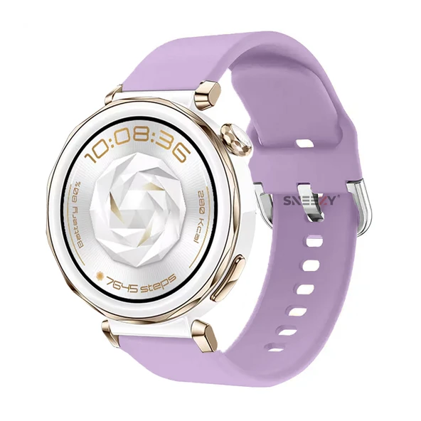 Huawei Watch GT5 Pro 42mm İle Uyumlu Yumuşak PureLux Soft Tokalı Silikon Kordon  Lila ürün görseli 1