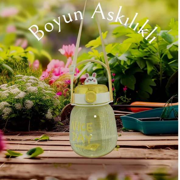 Relaxion, Maskotlu, Hediyeli, Boyun Askılıklı, İthal Lüx Kahverengi Matara/Suluk 1100 Ml (450) ürün görseli 1