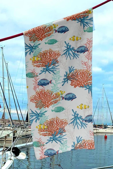 Dijital Baskılı Unisex Deniz Havuz Plaj Havlusu 70x150 cm. // H093 ürün görseli 1