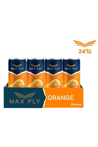 Max Fly Orange Gazoz 250 ml 24 Adet - Resim 2