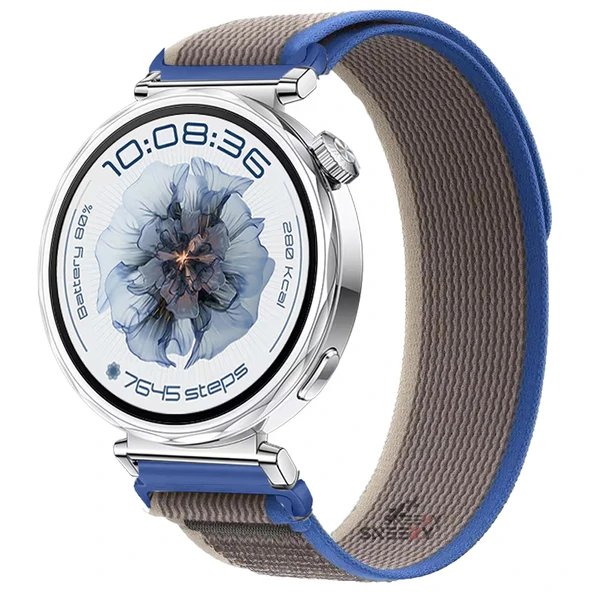 Huawei Watch GT5 41mm Uyumlu Kordon Trail Loop Cırtlı Yumuşak Kumaş Şık Kordon  Mavi ürün görseli 1