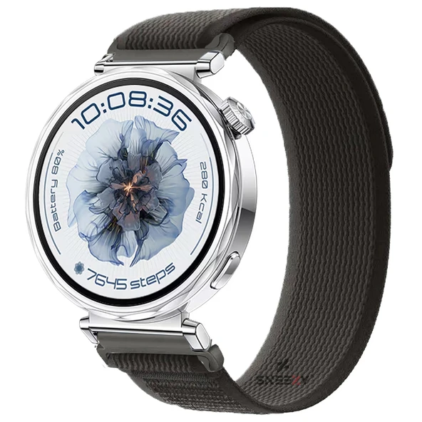 Huawei Watch GT5 41mm Uyumlu Kordon Trail Loop Cırtlı Yumuşak Kumaş Şık Kordon  Siyah ürün görseli 1