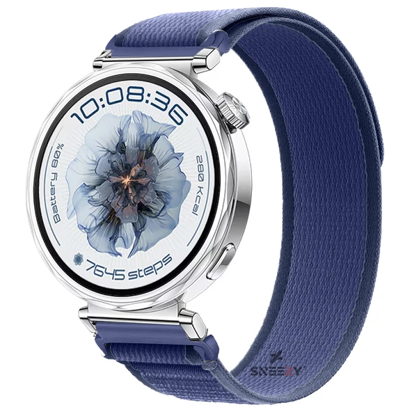 Huawei Watch GT5 41mm Uyumlu Kordon Trail Loop Cırtlı Yumuşak Kumaş Şık Kordon  Lacivert ürün görseli 1