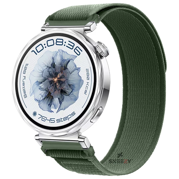 Huawei Watch GT5 41mm Uyumlu Kordon Trail Loop Cırtlı Yumuşak Kumaş Şık Kordon  Haki ürün görseli 1