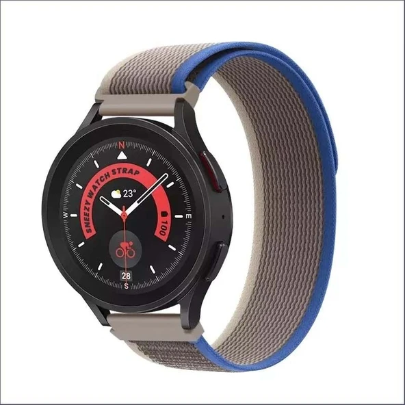 Samsung Galaxy Watch 4 40-42-44-46mm Uyumlu 20mm Wander Trail Loop Kordon  Mavi ürün görseli 1