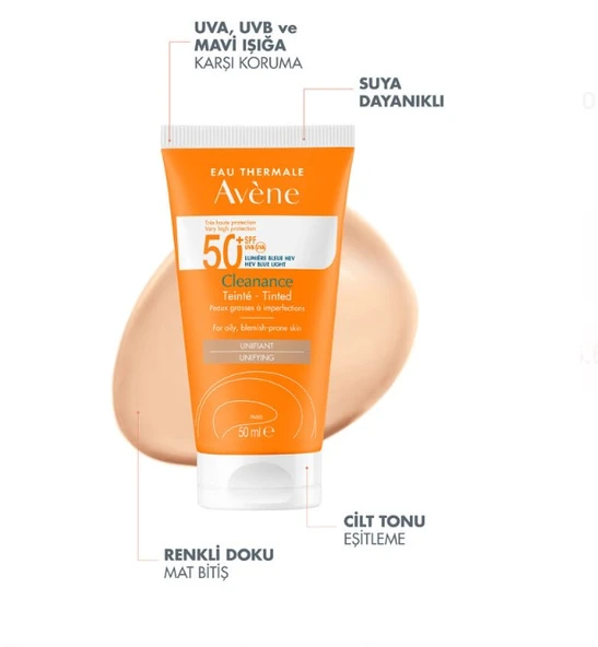 Avène Cleanance Tinted Unifying SPF50+ 50 ml - Resim 2