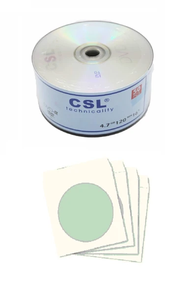 CSL Boş Cd-r 700mb-80mın 52x 50 Adet Ve Cd Zarfı 50 Adet ürün görseli 1