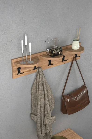 Askılık Duvar Elbise Askılığı Portmanto 80 Cm Atlantik çam ürün görseli 1