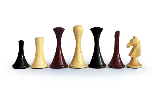 El Yapımı Şimşir Ahşap Soyut Modern Satranç Taşları 77mm ürün görseli 1