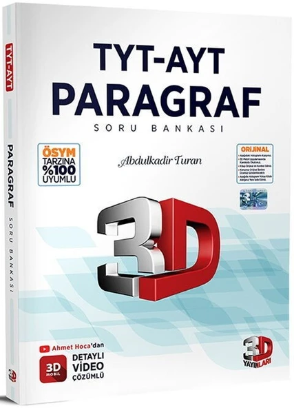 TYT AYT Paragraf Soru Bankası 3D Yayınları ürün görseli 1