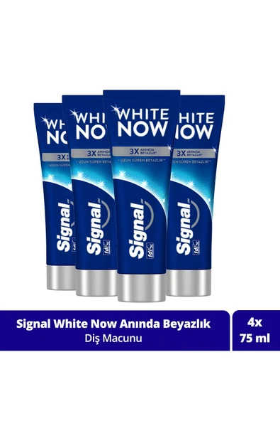 Signal White Now Original Anında Beyazlatıcı Diş Macunu 75ml X4 ürün görseli 1