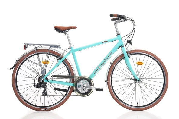 BIANCHI RUBINO ERKEK ŞEHİR BİSİKLETİ 470H V 28 JANT 21 VİTES CELESTE GLOSSY ürün görseli 1