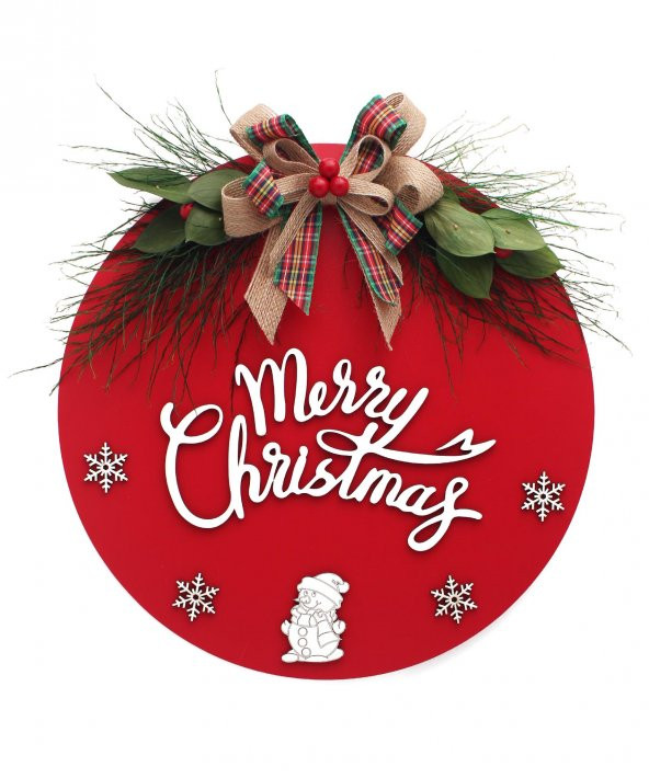 35cm Yılbaşı Kapı Süsü Merrry Christmas ürün görseli 1