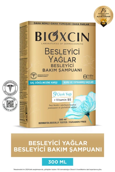 Bioxcin Besleyici Yağlar Kuru Ve Yıpranmış Saçlar Için Şampuan 300 Ml- ürün görseli 1