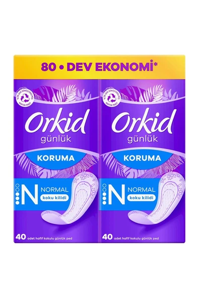 ORKİD Günlük Ped Normal Dev Ekonomi Paketi 80 Adet ürün görseli 1